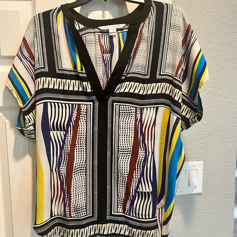 Colorful Geometric Women's Top